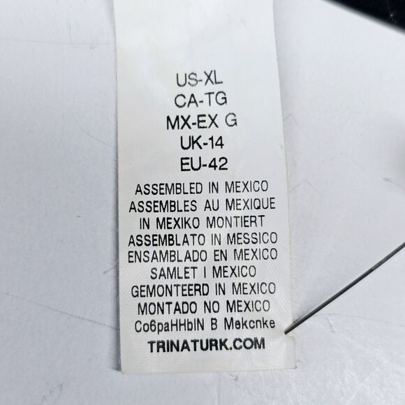 Trina Turk Recreation Bathing Suit Top Womens XL Black Orange Gray White Tankini - Picture 4 of 11